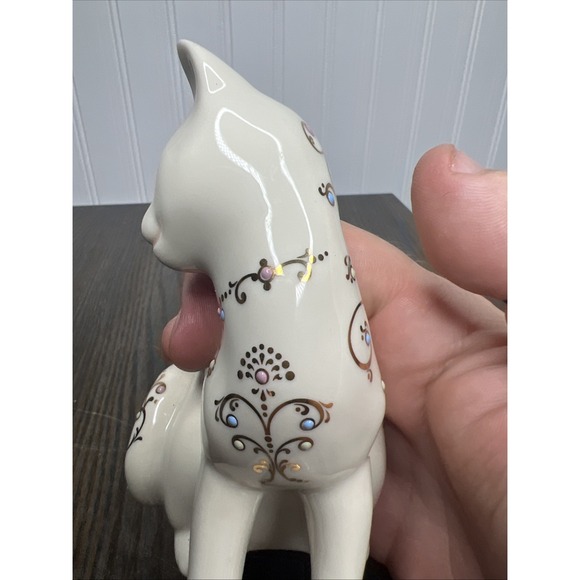 LENOX Jewels Of Light Cat Figurine 4.5" Curled Tail Blue Eyes Jeweled EUC! - Picture 7 of 11